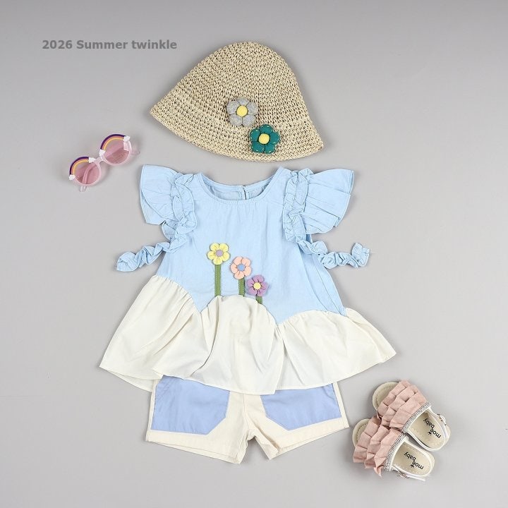 Twinkle - Korean Children Fashion - #todddlerfashion - Three Flower Long Tee - 3