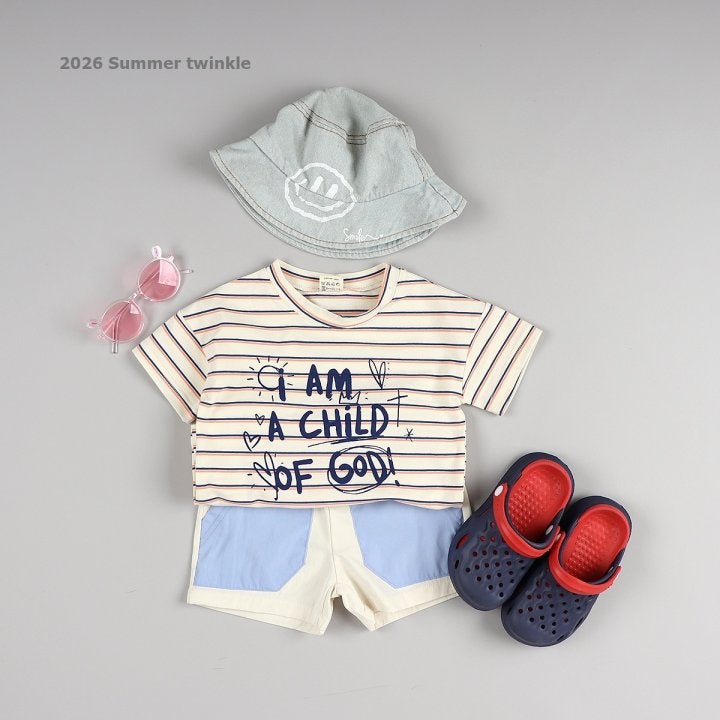 Twinkle - Korean Children Fashion - #todddlerfashion - Striped Child Sketch Tee - 10
