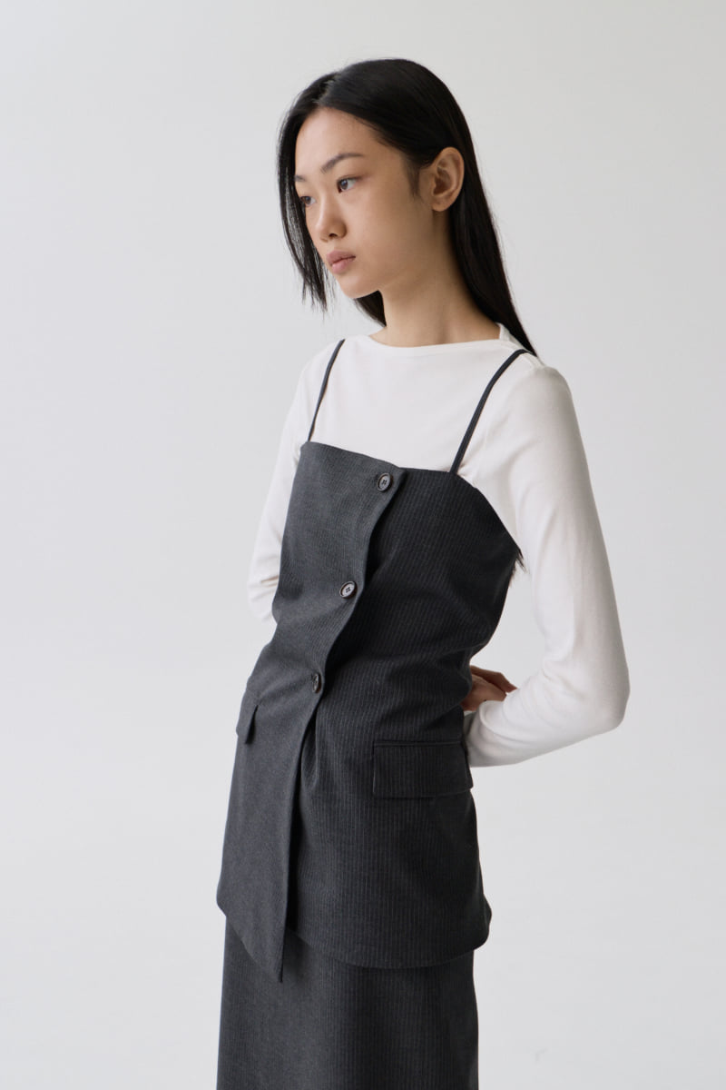Understanding - Korean Women Fashion - #womensfashion - Pinstripe Bustier - 4