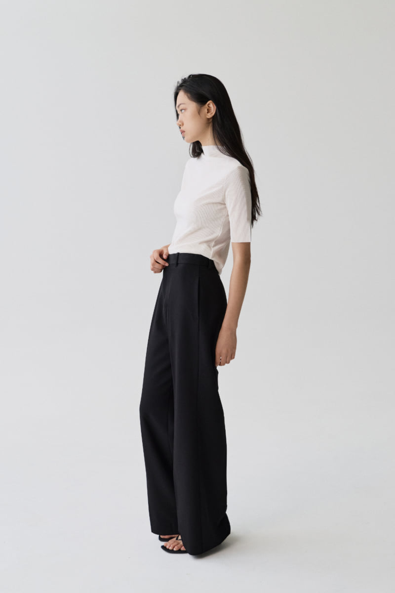 Understanding - Korean Women Fashion - #momslook - Sleeve Slit Pleats Tee - 9