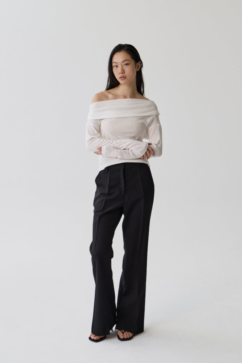Understanding - Korean Women Fashion - #momslook - One Off-Shoulder Tee - 3