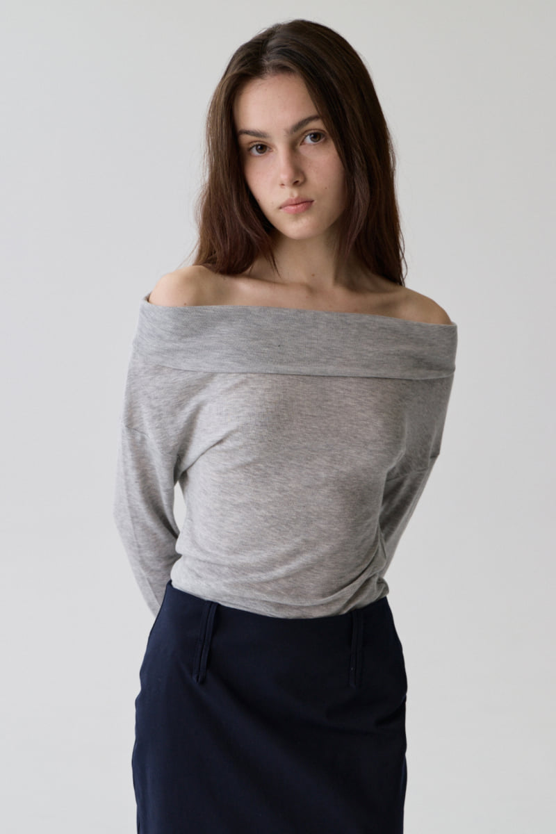 Understanding - Korean Women Fashion - #momslook - One Off-Shoulder Tee - 7