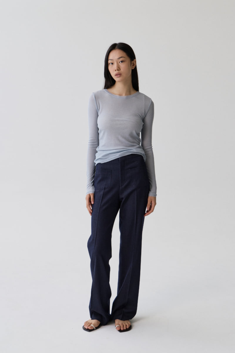 Understanding - Korean Women Fashion - #momslook - Pastel Raw Edge Tee - 2