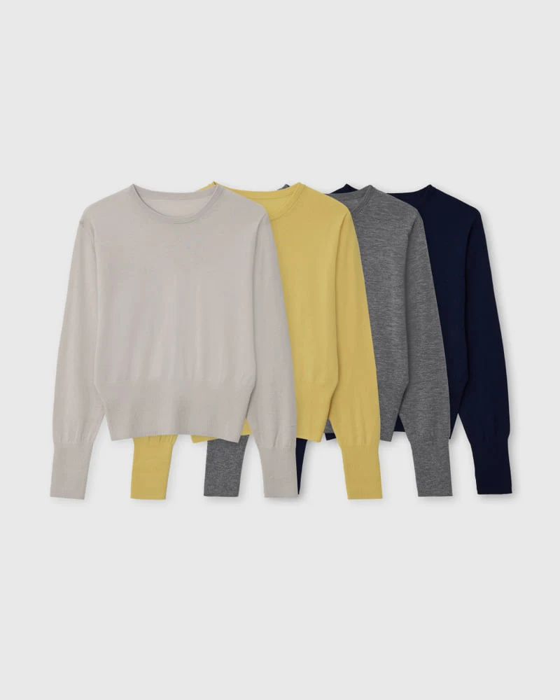 Understanding - Korean Women Fashion - #pursuepretty - Cashmere Touch Round Knit