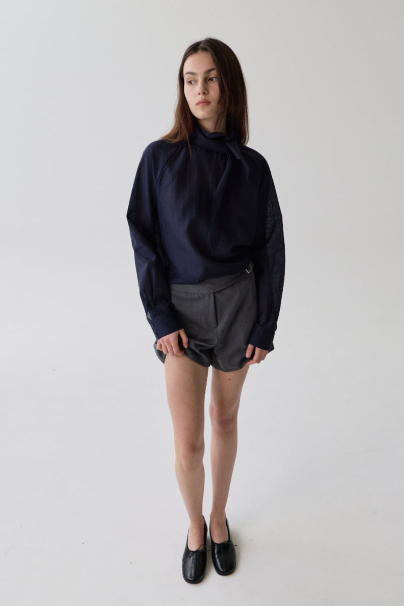 Understanding - Korean Women Fashion - #pursuepretty - Tencel Scarf Blouse - 7