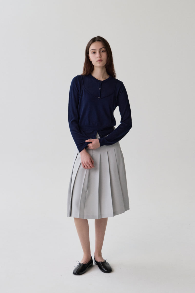 Understanding - Korean Women Fashion - #restrostyle - Slit Pleats Skirt - 3