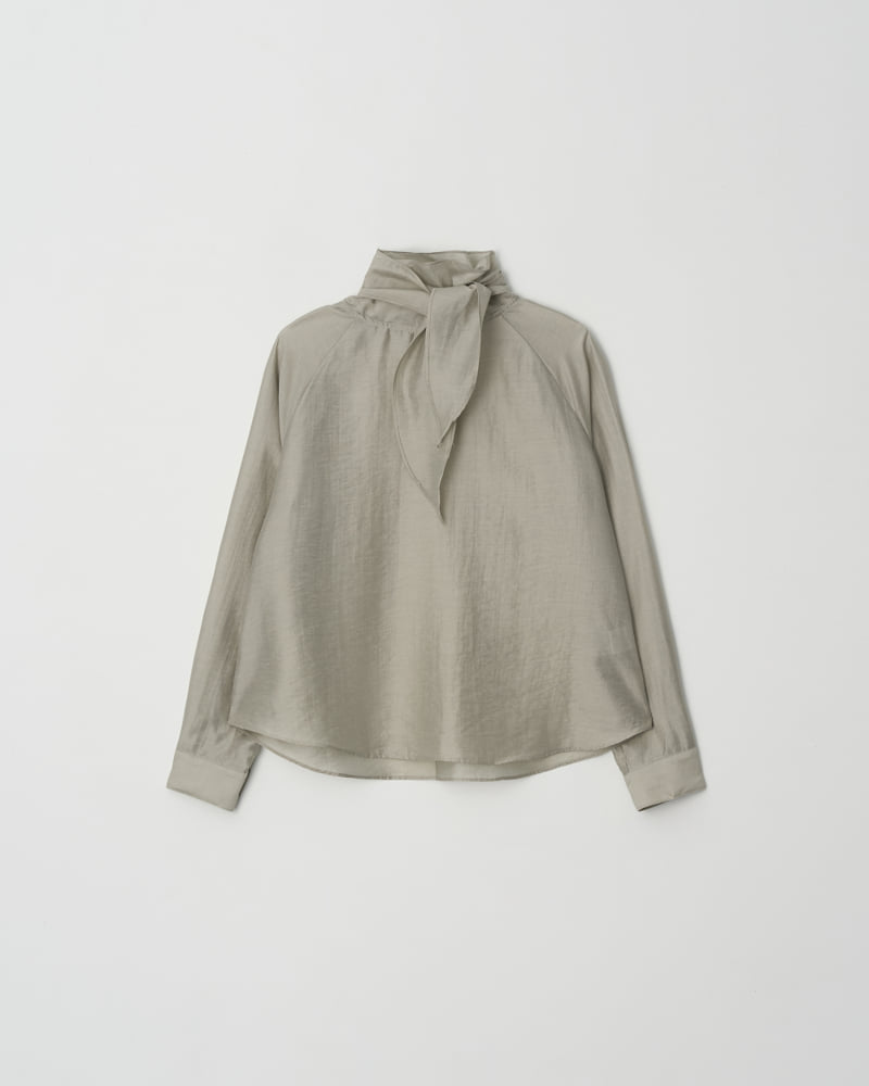Understanding - Korean Women Fashion - #romanticstyle - Tencel Scarf Blouse - 9