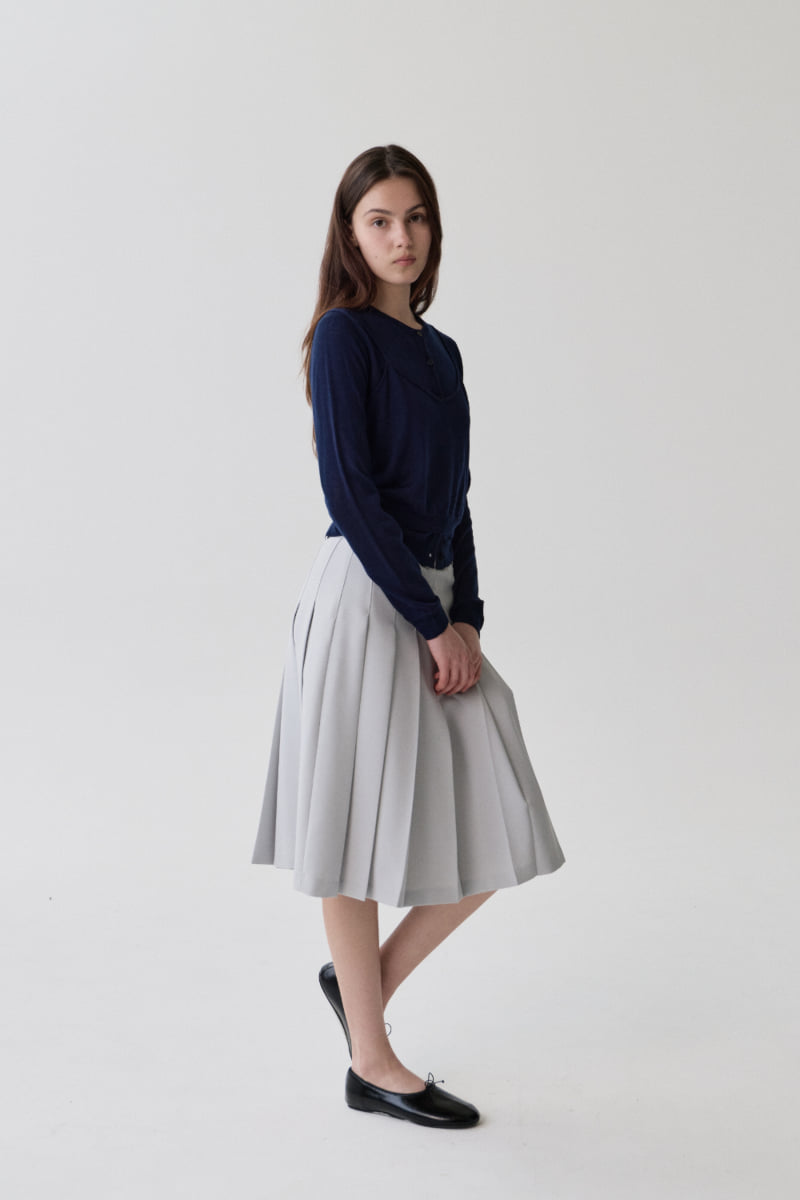 Understanding - Korean Women Fashion - #restrostyle - Slit Pleats Skirt - 4