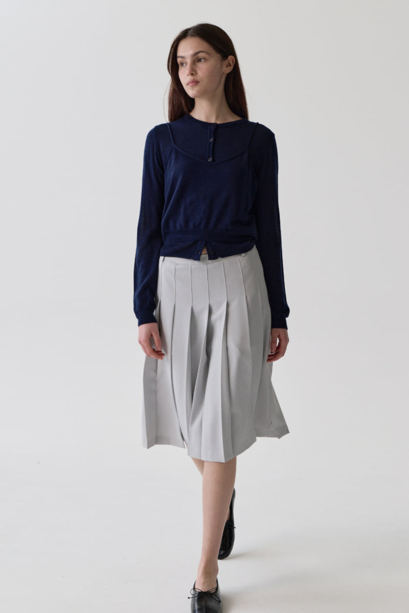 Understanding - Korean Women Fashion - #shopsmall - Slit Pleats Skirt - 5