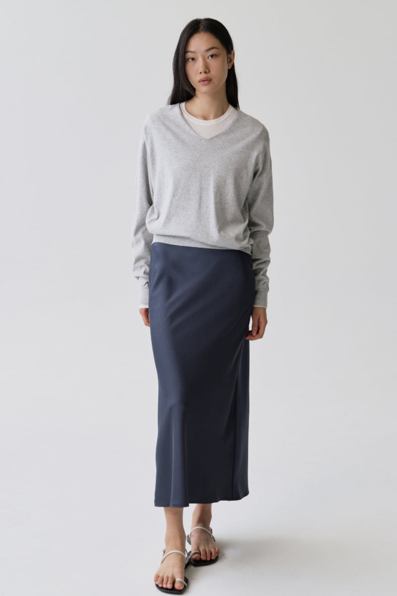 Understanding - Korean Women Fashion - #vintageinspired - Satin Long Skirt - 2