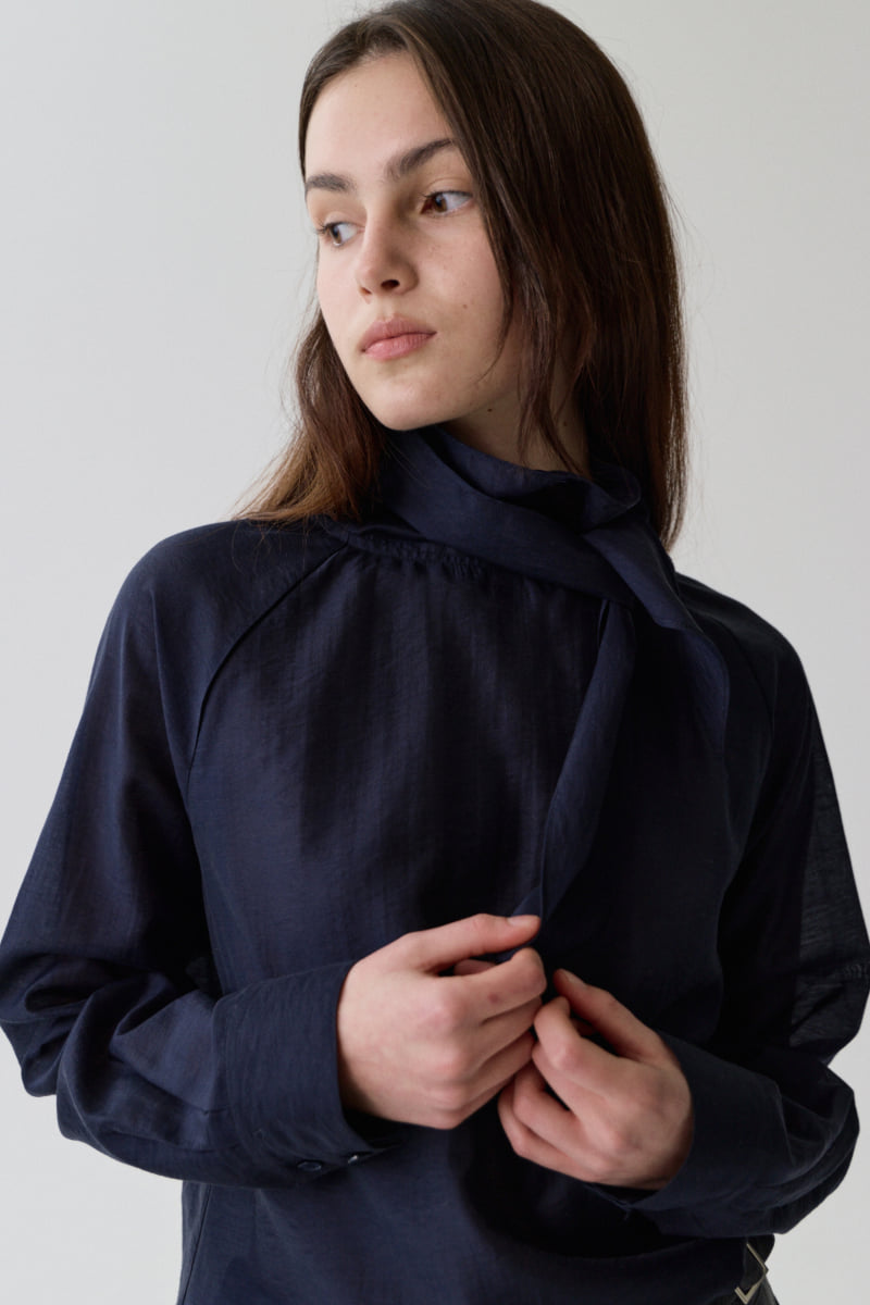 Understanding - Korean Women Fashion - #vintagekidsstyle - Tencel Scarf Blouse - 6
