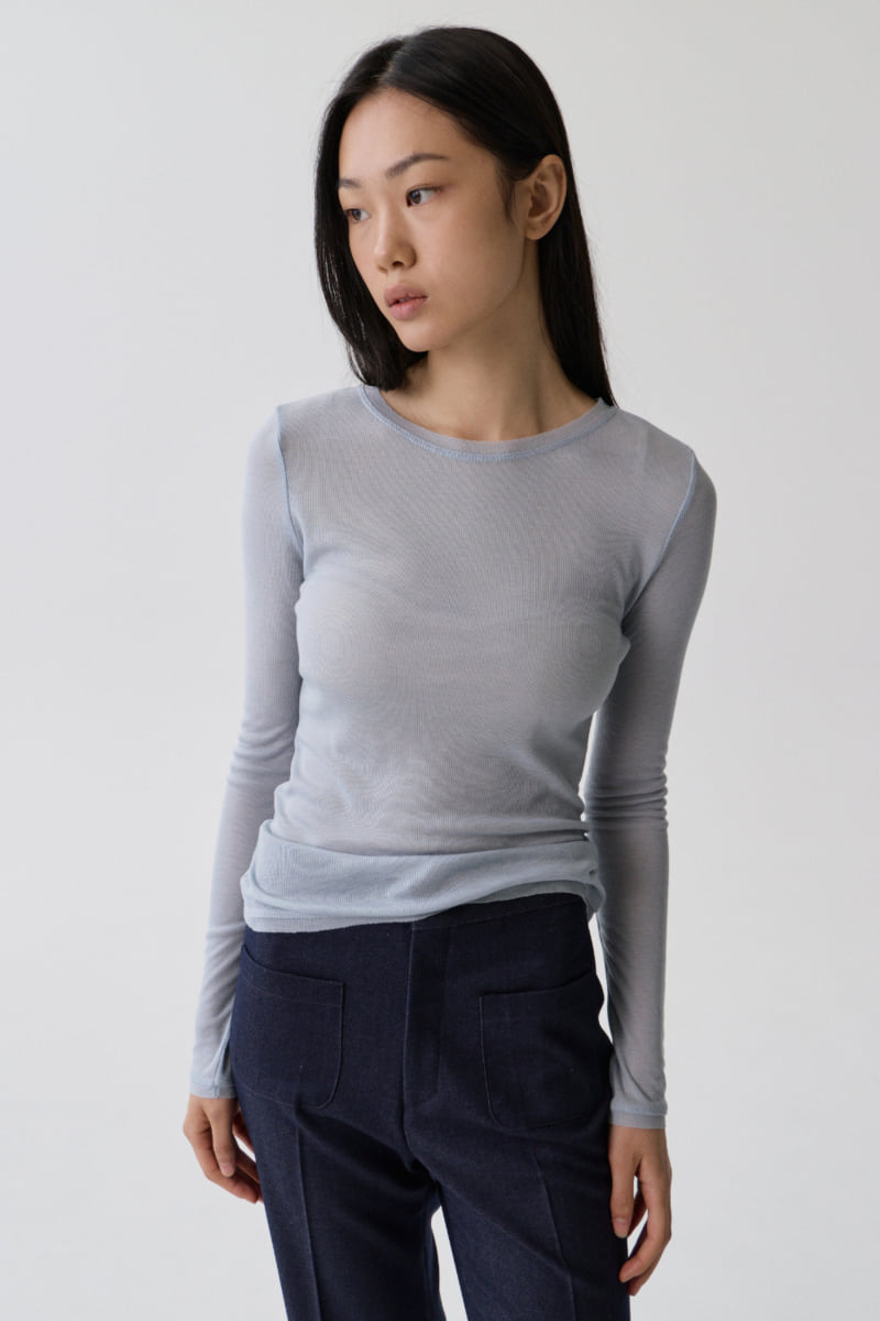 Understanding - Korean Women Fashion - #vintagekidsstyle - Pastel Raw Edge Tee - 5