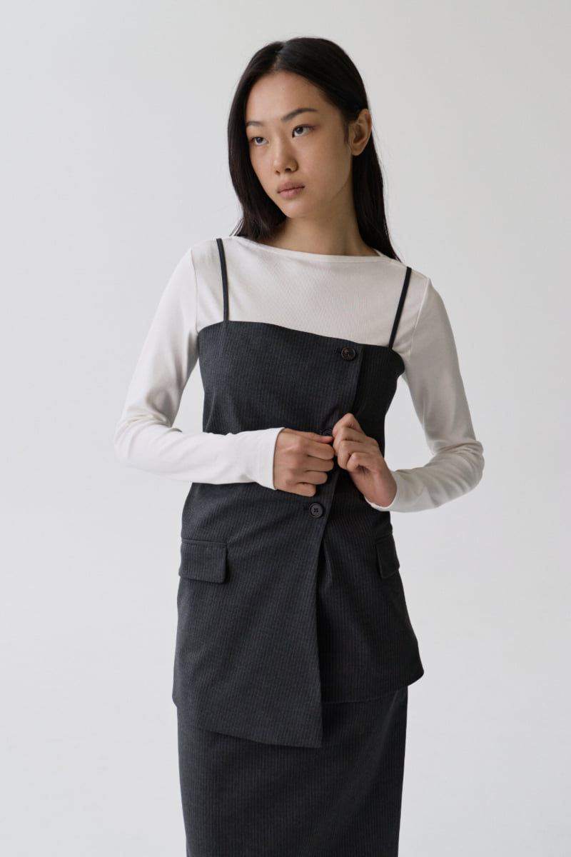 Understanding - Korean Women Fashion - #womensfashion - Pinstripe Bustier - 5