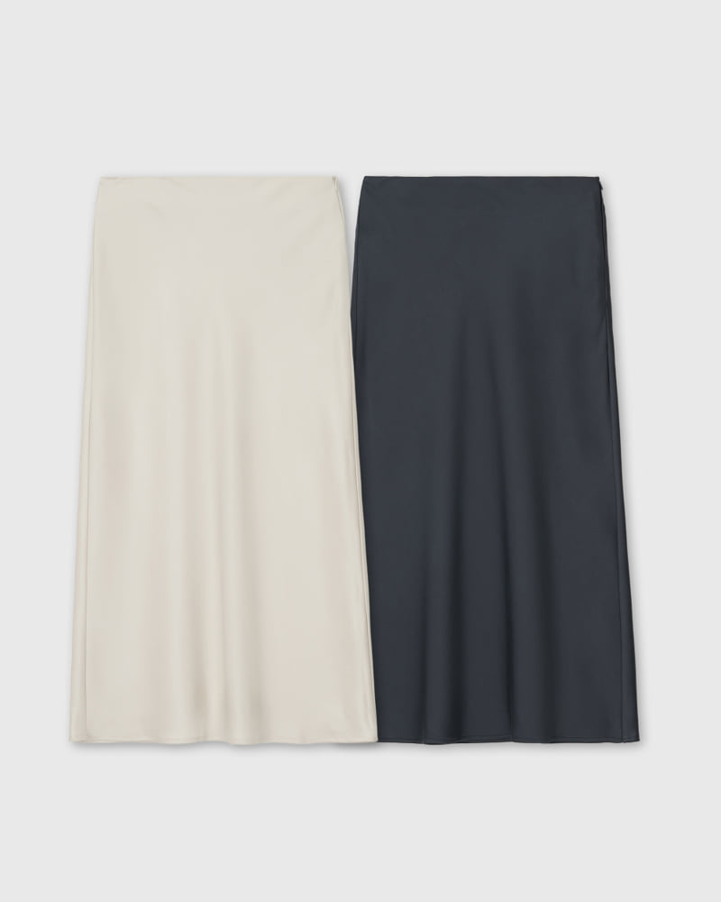 Understanding - Korean Women Fashion - #womensfashion - Satin Long Skirt