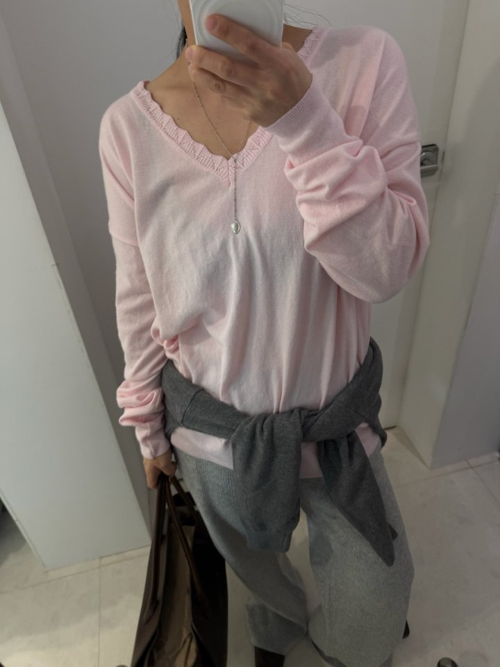Uoov - Korean Women Fashion - #momslook - Pra V Knit - 9