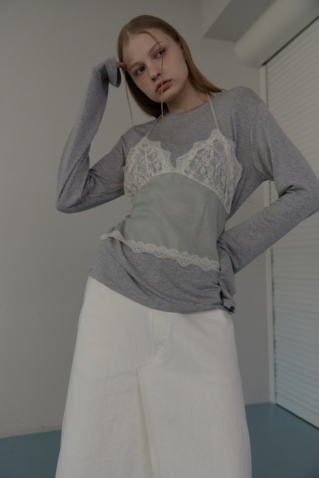 Uoov - Korean Women Fashion - #momslook - Layered Slip Tee - 6