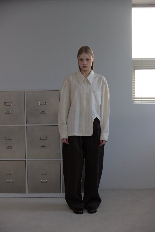 Uoov - Korean Women Fashion - #momslook - Roel Stripe Shirt - 5