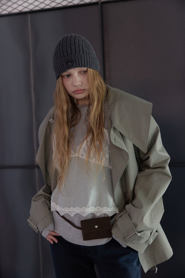 Uoov - Korean Women Fashion - #pursuepretty - Bold Collar Trench Jacket - 12
