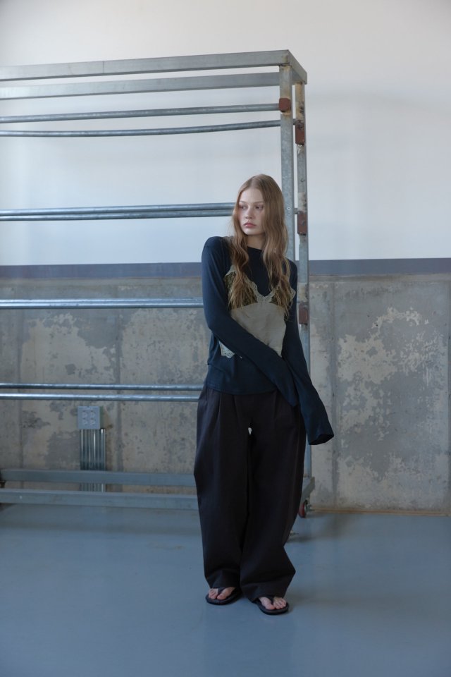 Uoov - Korean Women Fashion - #vintageinspired - Layered Slip Tee - 12