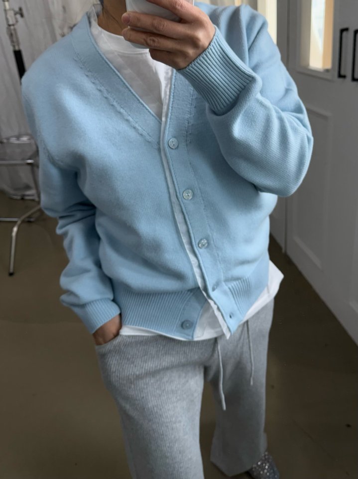 Uoov - Korean Women Fashion - #vintageinspired - Combi Cardigan - 5