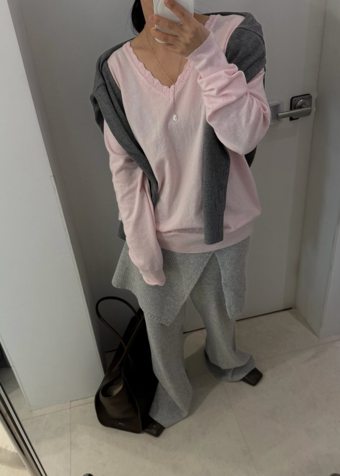 Uoov - Korean Women Fashion - #womensfashion - Pra V Knit - 12