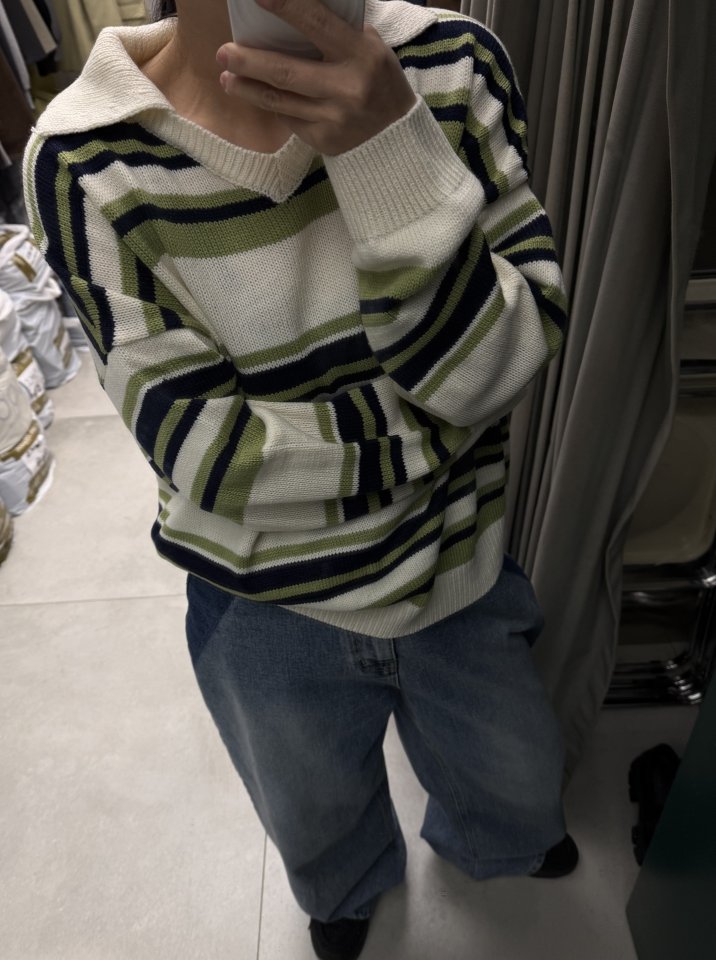 Uoov - Korean Women Fashion - #womensfashion - If Collar Knit - 11