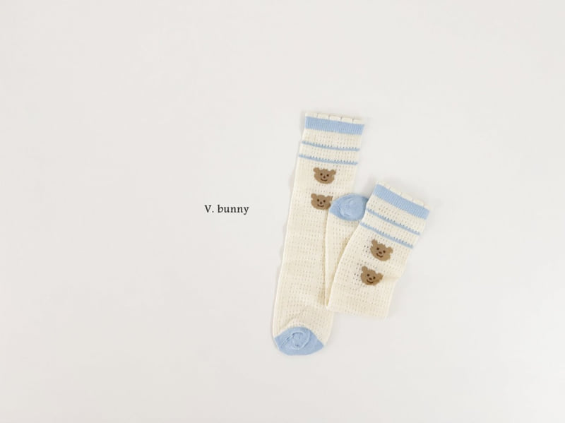 V Bunny - Korean Children Fashion - #childofig - Cloud Bear Socks Set - 7