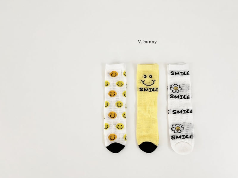 V Bunny - Korean Children Fashion - #childofig - Smile Socks Set