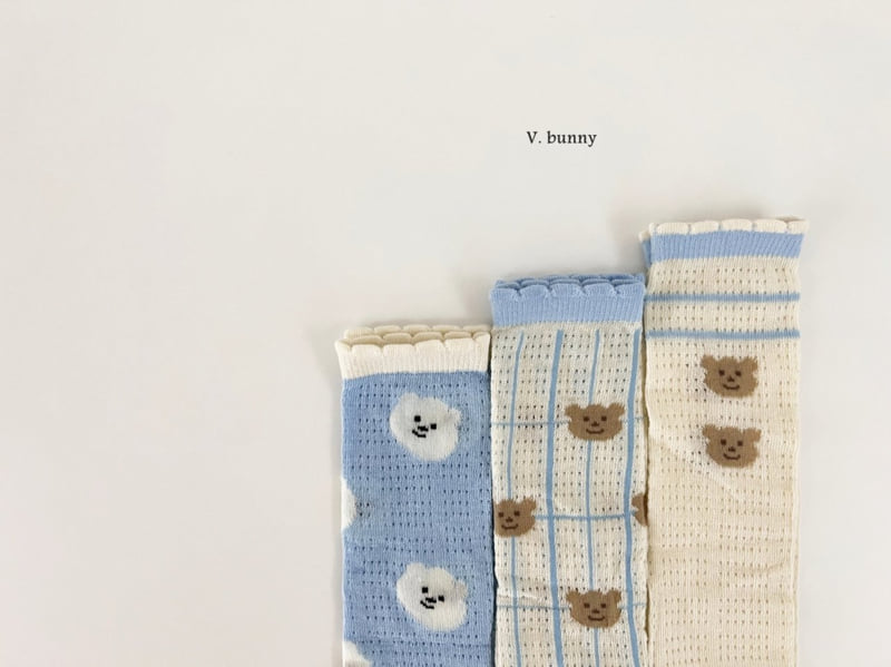 V Bunny - Korean Children Fashion - #discoveringself - Cloud Bear Socks Set - 11