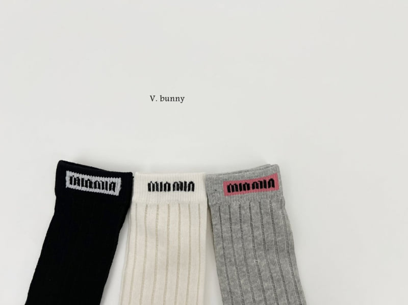 V Bunny - Korean Children Fashion - #kidsstore - Minmin Socks Set - 4