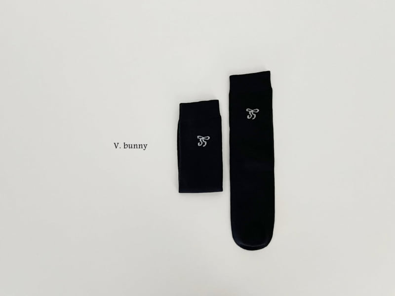 V Bunny - Korean Children Fashion - #kidzfashiontrend - Double Ribbon Socks Set - 5