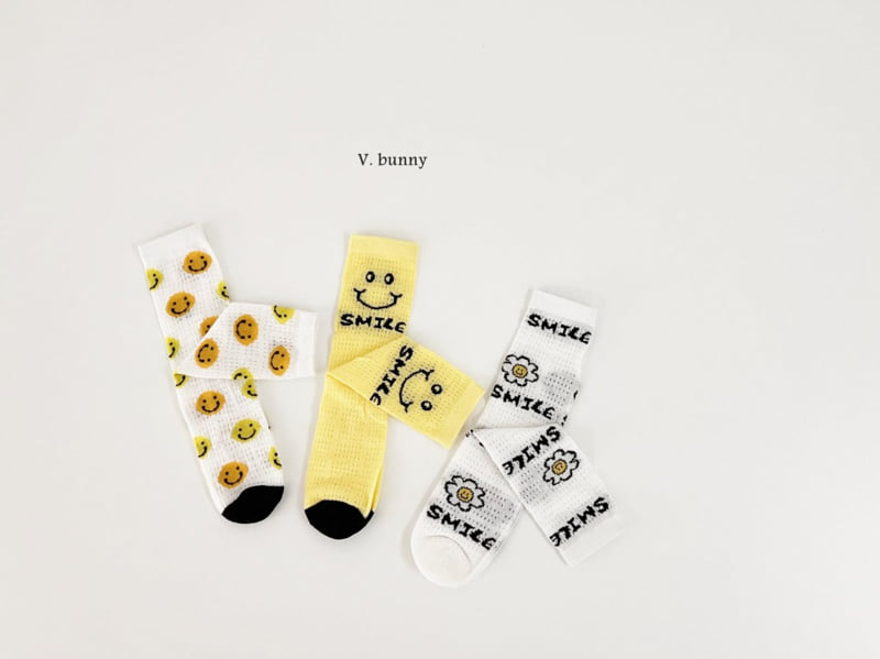 V Bunny - Korean Children Fashion - #magicofchildhood - Smile Socks Set - 12