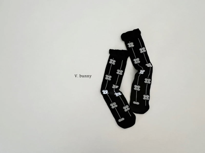 V Bunny - Korean Children Fashion - #minifashionista - Flower Line Socks Set - 8