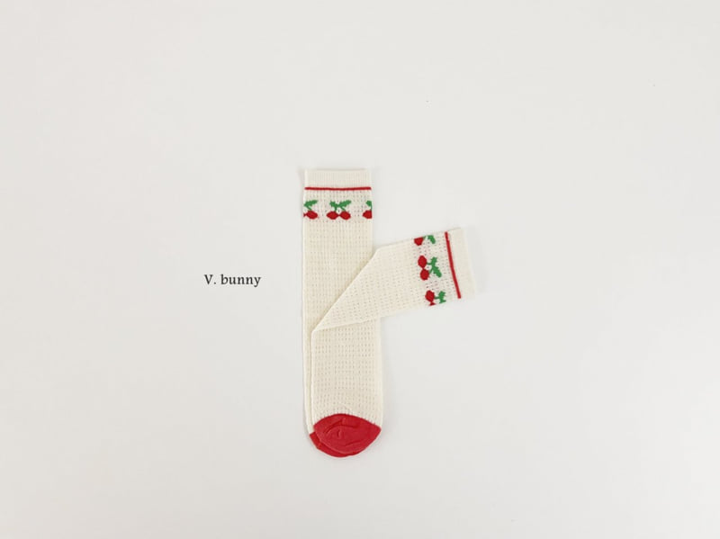 V Bunny - Korean Children Fashion - #prettylittlegirls - Good Cherry Socks Set - 3