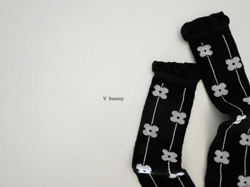 V Bunny - Korean Children Fashion - #prettylittlegirls - Flower Line Socks Set - 9