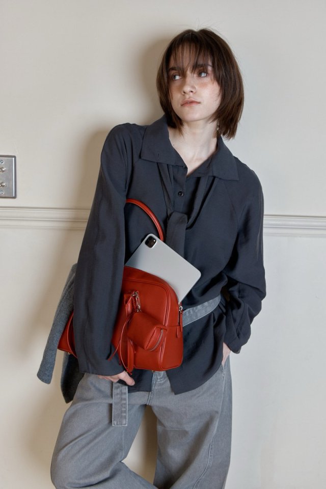 Wearableremake - Korean Women Fashion - #momslook - High-Neck Tie Shirt - 11