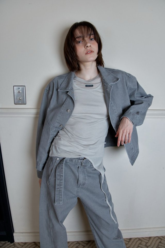 Wearableremake - Korean Women Fashion - #momslook - Buffet Denim Jacket - 5