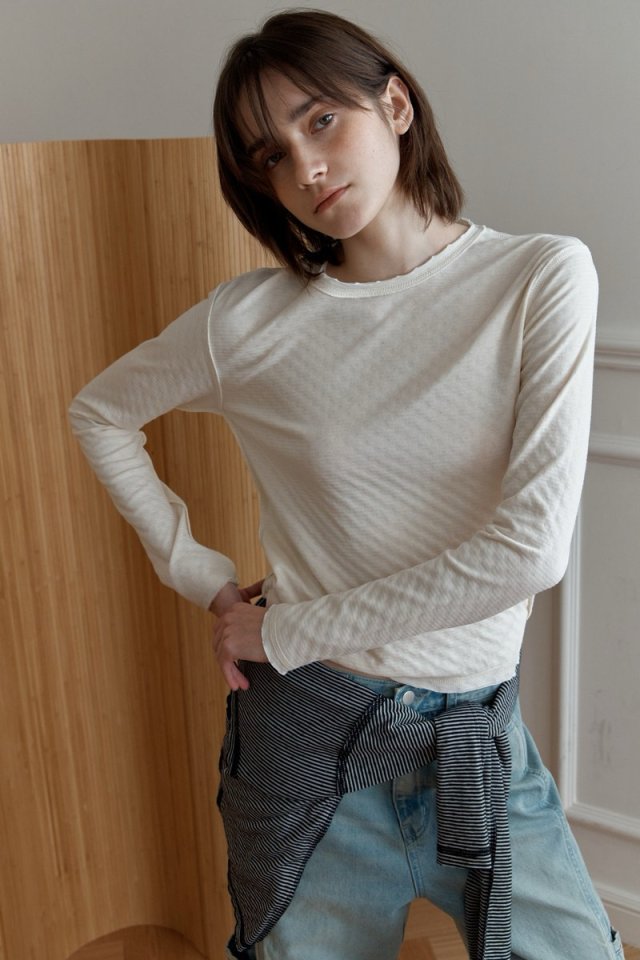 Wearableremake - Korean Women Fashion - #momslook - Reversible Stripe Tee - 3