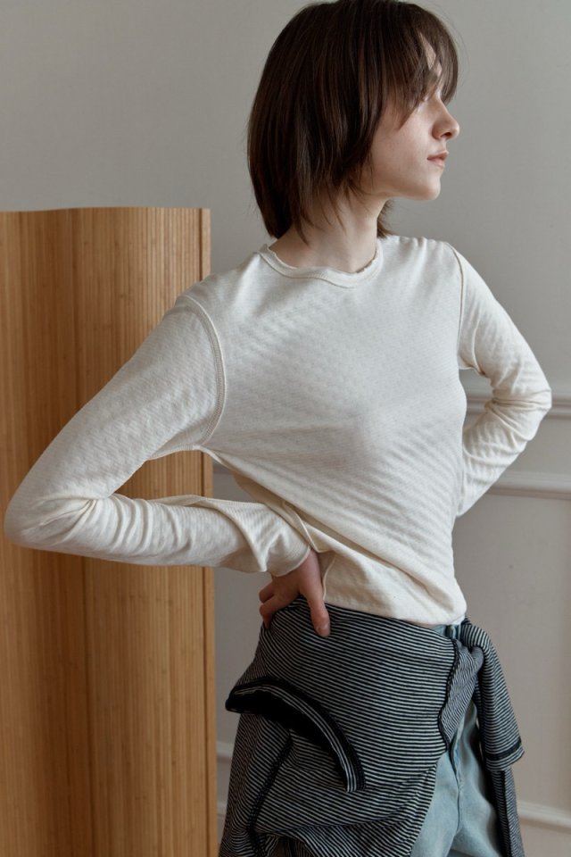 Wearableremake - Korean Women Fashion - #momslook - Reversible Stripe Tee - 5