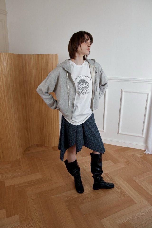 Wearableremake - Korean Women Fashion - #momslook - Y Hoodie Zip-Up - 11