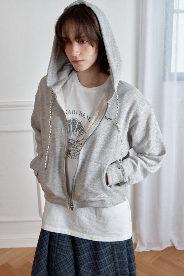 Wearableremake - Korean Women Fashion - #momslook - Y Hoodie Zip-Up - 9