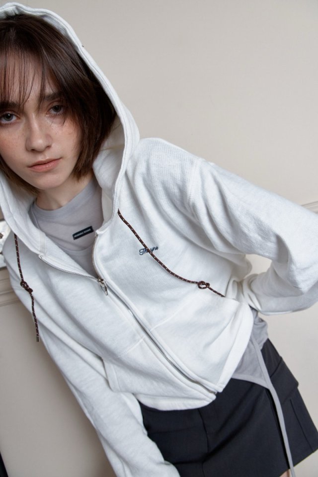 Wearableremake - Korean Women Fashion - #pursuepretty - Y Hoodie Zip-Up - 3