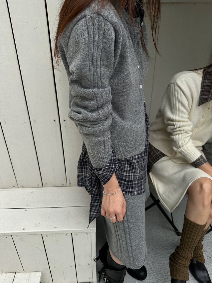 Wearableremake - Korean Women Fashion - #shopsmall - Rubber Cardigan - 8