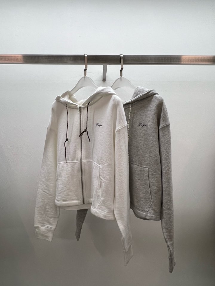 Wearableremake - Korean Women Fashion - #vintageinspired - Y Hoodie Zip-Up