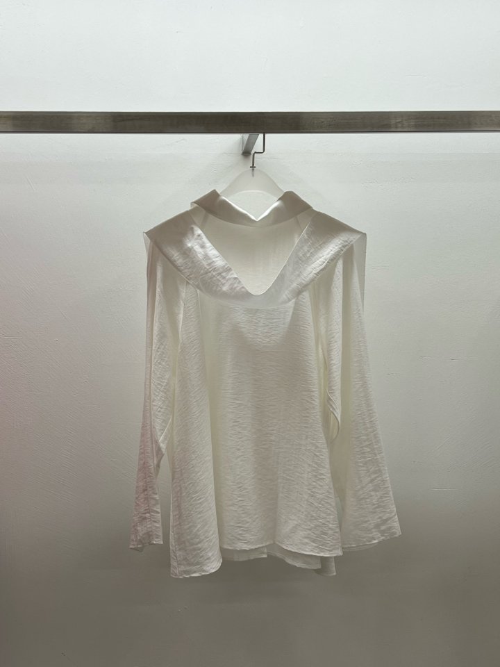Wearableremake - Korean Women Fashion - #momslook - High-Neck Tie Shirt - 4