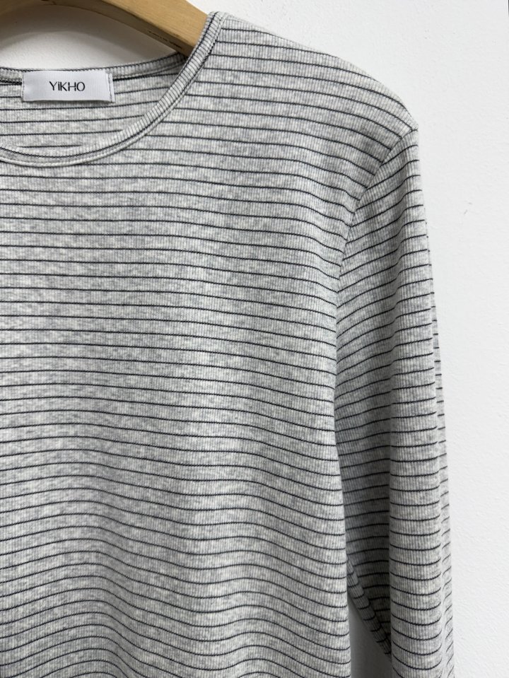 Yikho - Korean Women Fashion - #momslook - Soft Stripe Tee - 7