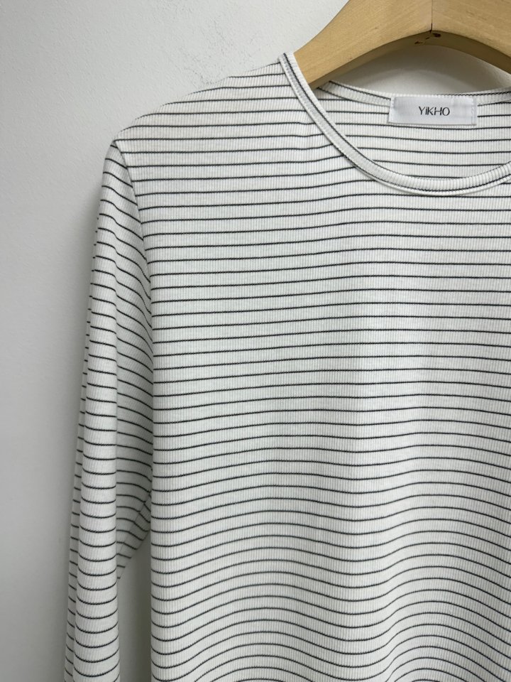 Yikho - Korean Women Fashion - #momslook - Soft Stripe Tee - 8