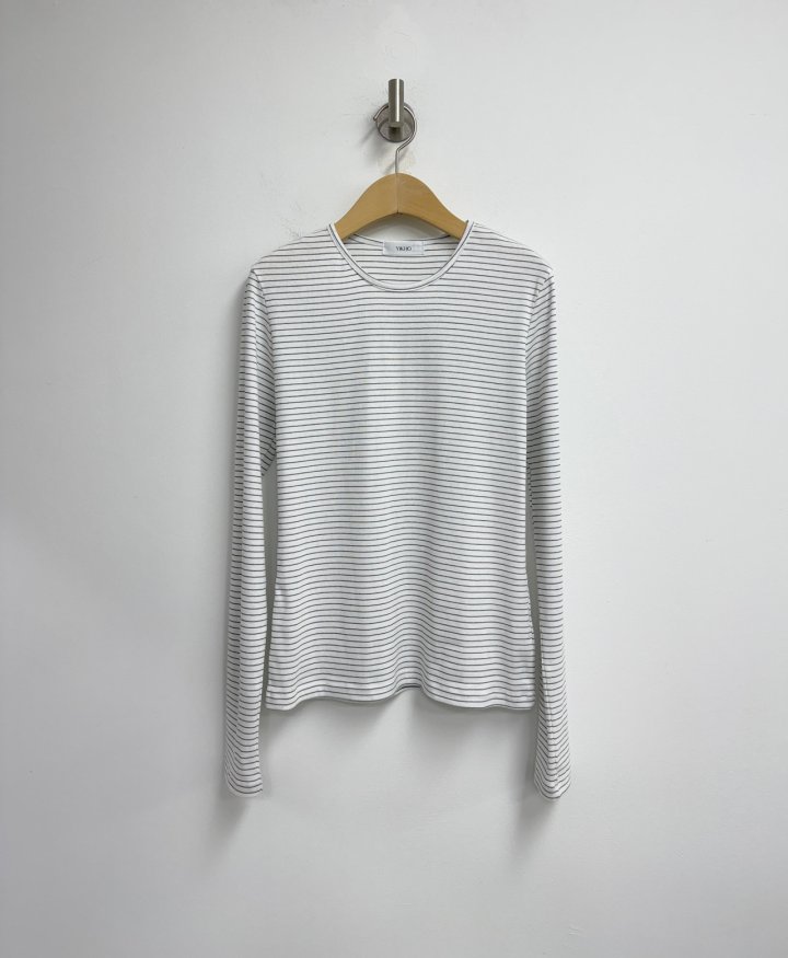 Yikho - Korean Women Fashion - #momslook - Soft Stripe Tee - 9