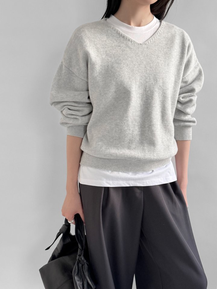 Yikho - Korean Women Fashion - #pursuepretty - Herasi V Knit - 8