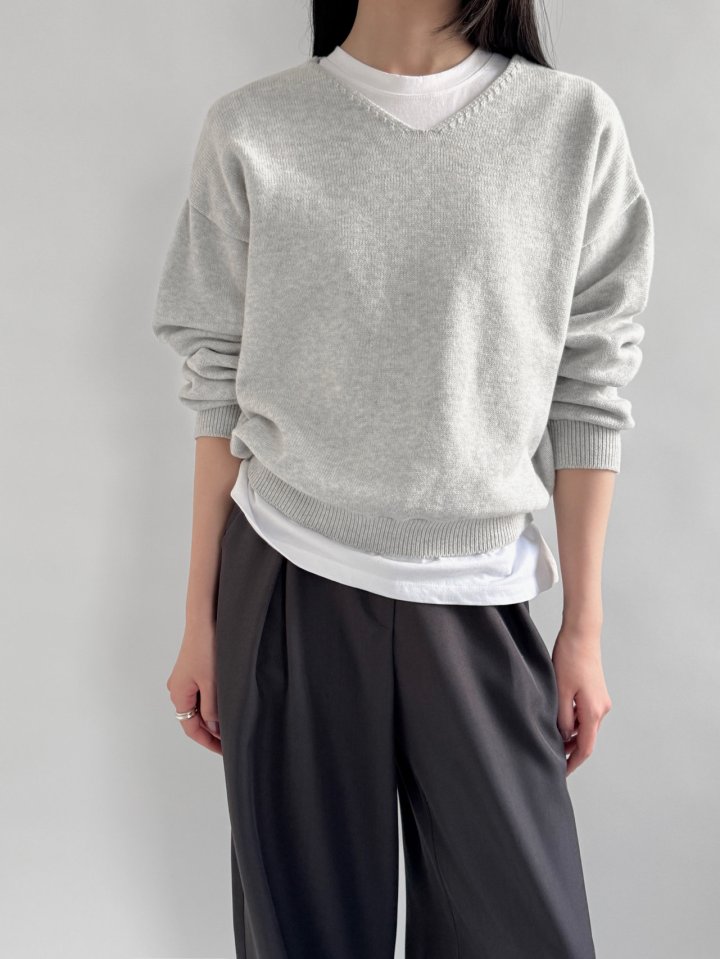 Yikho - Korean Women Fashion - #vintagekidsstyle - Herasi V Knit - 7